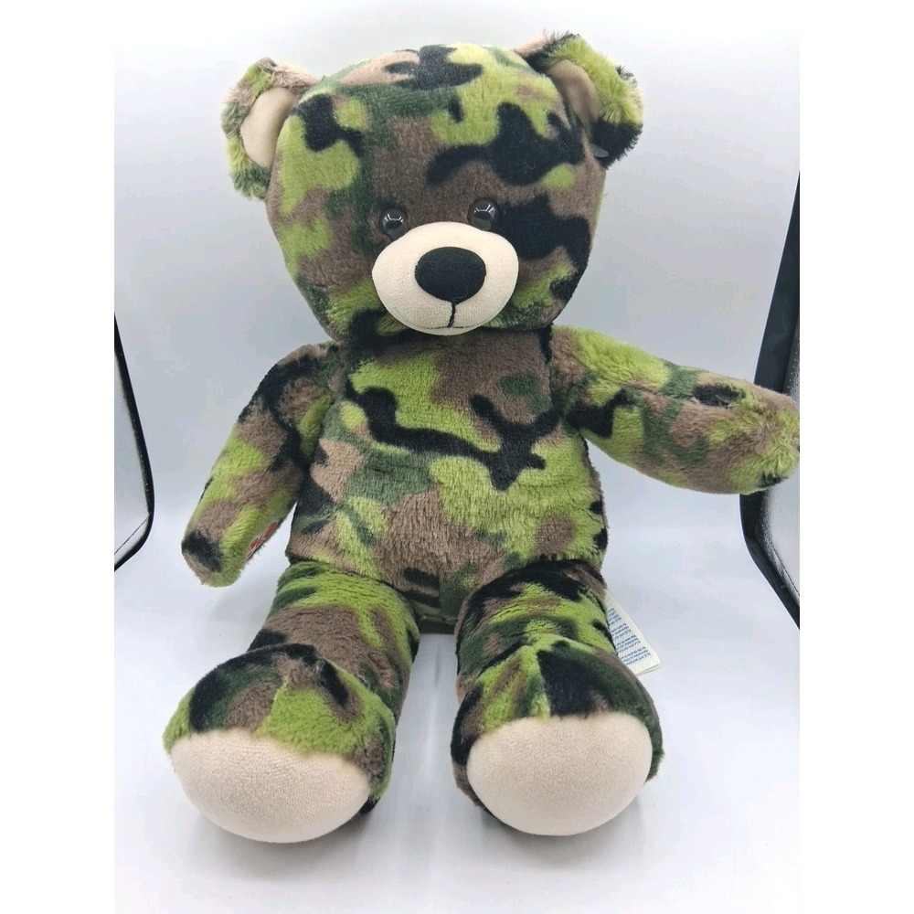 Build A Bear: Red Bab Green Digital Camouflage Teddy Bear 18" Camo Military Army